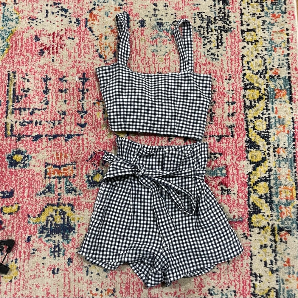 Olivaceous Gingham Shorts - Picture 7 of 13